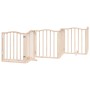 Puerta para perros plegable 6 paneles madera de álamo 300 cm