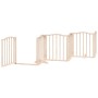 Puerta para perros plegable 6 paneles madera de álamo 300 cm