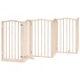 Puerta para perros plegable 6 paneles madera de álamo 300 cm