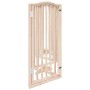 Puerta para perros plegable 6 paneles madera de álamo 300 cm