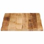 Tablero de mesa borde natural madera maciza mango 70x60x3,8 cm