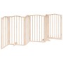 Puerta para perros plegable 6 paneles madera de álamo 300 cm
