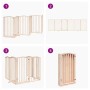 Puerta para perros plegable 6 paneles madera de álamo 300 cm