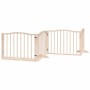 Puerta para perros plegable 4 paneles madera de álamo 320 cm