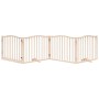 Puerta para perros plegable 4 paneles madera de álamo 320 cm