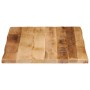 Tablero de mesa borde natural madera maciza mango 80x60x3,8 cm en Tableros para mesas | Comprar online en Foro24