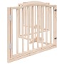Puerta para perros plegable 4 paneles madera de álamo 320 cm