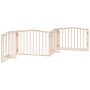 Puerta para perros plegable 4 paneles madera de álamo 320 cm