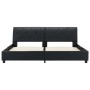 Estructura de cama de cuero sintético negro 160x200 cm