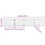 Puerta para perros plegable 4 paneles madera de álamo 320 cm