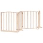 Puerta para perros plegable 4 paneles madera de álamo 320 cm