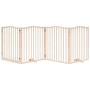 Puerta para perros plegable 4 paneles madera de álamo 320 cm