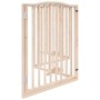 Puerta para perros plegable 4 paneles madera de álamo 320 cm