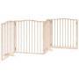 Puerta para perros plegable 4 paneles madera de álamo 320 cm