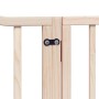 Puerta para perros plegable 4 paneles madera de álamo 320 cm