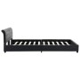 Estructura de cama de cuero sintético negro 160x200 cm