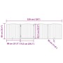 Puerta para perros plegable 4 paneles madera de álamo 320 cm