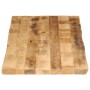 Tablero de mesa borde natural madera maciza mango 140x60x3,8 cm