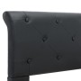 Estructura de cama de cuero sintético negro 160x200 cm