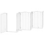 Puerta para perros plegable 3 paneles madera álamo blanca 300cm