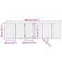 Puerta para perros plegable 3 paneles madera álamo blanca 300cm