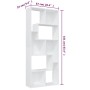 White plywood bookcase shelf 67x24x161 cm by vidaXL, Bookcases and shelves - Ref: Foro24-801877, Price: 75,52 €, Discount: %