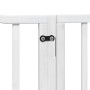 Puerta para perros plegable 4 paneles madera álamo blanca 320cm
