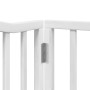 Puerta para perros plegable 4 paneles madera álamo blanca 320cm