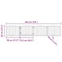 Puerta para perros plegable 4 paneles madera álamo blanca 320cm