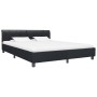 Estructura de cama de cuero sintético negro 180x200 cm