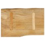 Tablero de mesa borde natural madera maciza mango 50x40x2,5 cm
