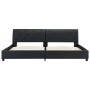 Estructura de cama de cuero sintético negro 180x200 cm