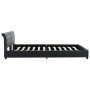Estructura de cama de cuero sintético negro 180x200 cm
