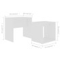 Couchtisch-Set aus weißem Sperrholz, 48 x 30 x 45 cm von vidaXL, Couchtisch - Ref: Foro24-802885, Preis: 35,83 €, Rabatt: %