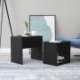 Set of black plywood coffee tables 48x30x45cm by vidaXL, Coffee table - Ref: Foro24-802886, Price: 34,44 €, Discount: %