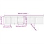 Puerta para perros plegable 6 paneles madera de álamo 300 cm
