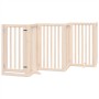 Puerta para perros plegable 6 paneles madera de álamo 300 cm