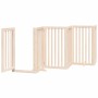 Puerta para perros plegable 6 paneles madera de álamo 300 cm