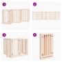 Puerta para perros plegable 6 paneles madera de álamo 300 cm