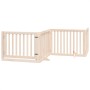 Puerta para perros plegable 4 paneles madera de álamo 320 cm