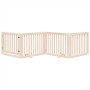 Puerta para perros plegable 4 paneles madera de álamo 320 cm