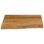 Tablero de mesa borde natural madera maciza mango 80x80x2,5 cm