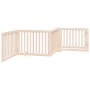 Puerta para perros plegable 4 paneles madera de álamo 320 cm