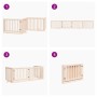 Puerta para perros plegable 4 paneles madera de álamo 320 cm