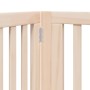 Puerta para perros plegable 4 paneles madera de álamo 320 cm