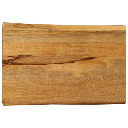 Tablero de mesa borde natural madera maciza mango 50x40x3,8 cm