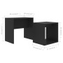 Set of black plywood coffee tables 48x30x45cm by vidaXL, Coffee table - Ref: Foro24-802886, Price: 34,44 €, Discount: %
