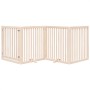 Puerta para perros plegable 4 paneles madera de álamo 320 cm
