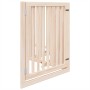 Puerta para perros plegable 4 paneles madera de álamo 320 cm
