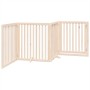 Puerta para perros plegable 4 paneles madera de álamo 320 cm